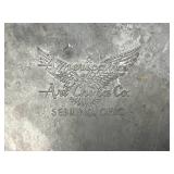 Very Cool Metal Drum Bucket 10 1/2" H x 10" W And Presidential Metal Plates