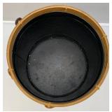 Very Cool Metal Drum Bucket 10 1/2" H x 10" W And Presidential Metal Plates