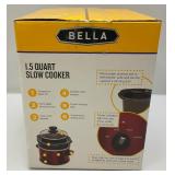 Misc. Household Kitchen Items (NIB) Including Parini Cookware 12L Halogen Convection Oven, Bella 1.5 Quaert Slow Cooker & Bella 2 Qt. Air Fryer