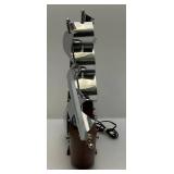 MCM United Wood Pirate Ship With Wheel Clock & TV Lamp (Works) 19" L x 15 1/2" H x 3 3/4" W