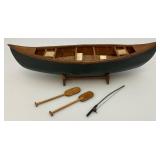 Vintage Wooden Canoe Models 1= 8" 1= 13"