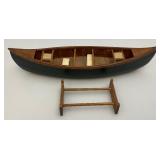 Vintage Wooden Canoe Models 1= 8" 1= 13"
