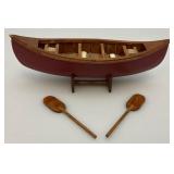 Vintage Wooden Canoe Models 1= 8" 1= 13"