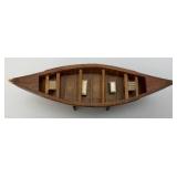 Vintage Wooden Canoe Models 1= 8" 1= 13"