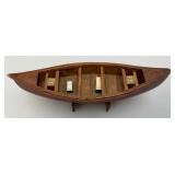 Vintage Wooden Canoe Models 1= 8" 1= 13"