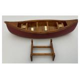 Vintage Wooden Canoe Models 1= 8" 1= 13"