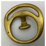 Vintage Set Of Brass Civil War? 2 5/8" x 2 32/4" Horse Tug Keepers