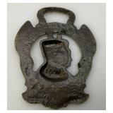 King George V & Queen Mary Horse Brass UK Antique Coronation Souvenir 1911