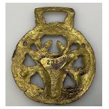 Vintage Horse Brass Medallion Harness Goat Head Charles Dickens? 2 3/4" x 3 1/4"