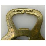 Vintage Set Of  Brass Horse Harness Bridle Medallion With Lancashire Swans  2 5/8" x 3 1/2"