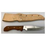 Santa Fe Triple Stainless Steel Hunting Knife In Vinyl Sheath Made In Japan
