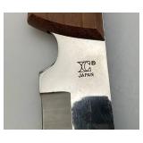 Santa Fe Triple Stainless Steel Hunting Knife In Vinyl Sheath Made In Japan