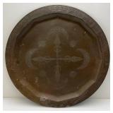 25 3/8" Large Brass Etched Serving Tray