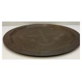 25 3/8" Large Brass Etched Serving Tray