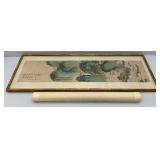 Misc. Vintage Oriental Prints (One In Frame 14 3/4" L x 39 3/4" H  One Unframed 25 3/4" L x 29 1/2" H)