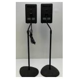 Samsung Surround Sound Speakers Model No. SWA-9500S On Adjustable Stands (1 Missing Power Cord)