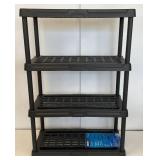 4 Level Plastic Storage Shelf 36" L x 53" H x 17" W