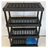 4 Level Plastic Storage Shelf 36" L x 53" H x 17" W