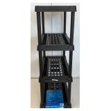 4 Level Plastic Storage Shelf 36" L x 53" H x 17" W