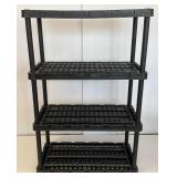4 Level Plastic Storage Shelf 36" L x 54 1/2" H x 18" W