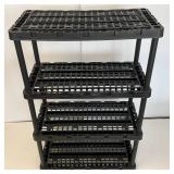 4 Level Plastic Storage Shelf 36" L x 54 1/2" H x 18" W