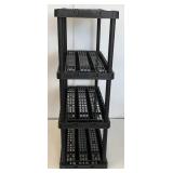 4 Level Plastic Storage Shelf 36" L x 54 1/2" H x 18" W