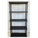 5 Level Plastic Storage Shelf 36" L x 72" H x 18" W