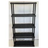 5 Level Plastic Storage Shelf 36" L x 72" H x 18" W