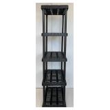 5 Level Plastic Storage Shelf 36" L x 72" H x 18" W