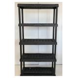 5 Level Plastic Storage Shelf 36" L x 69 1/2" H x 18" W