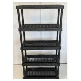 5 Level Plastic Storage Shelf 36" L x 69 1/2" H x 18" W