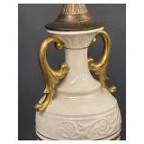Vintage Table Lamps Set of 5 Ceramic Brass Glass