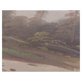 Vintage Landscape Painting with Ornate Frame