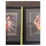 Cappiello Framed Vintage Art Prints Reproduction Set 1926 & 1927