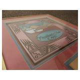 Southwest Native American Tile Framed 1990 US West President