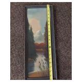 Vintage Framed Landscape Oil Painting