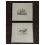 Signed Limited Edition Polo Etchings by Artist