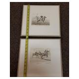 Signed Limited Edition Polo Etchings by Artist