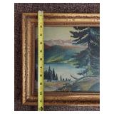 G. Witteck (?) Scenic Landscape Oil Painting Framed