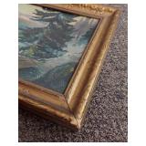 G. Witteck (?) Scenic Landscape Oil Painting Framed