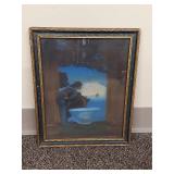 Vintage Framed Painting, "Circe