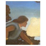 Vintage Framed Painting, "Circe