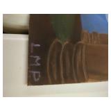 Vintage Framed Painting, "Circe