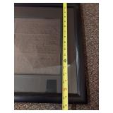 Framed Gettysburg Address with Abraham Lincoln Signature All Replica