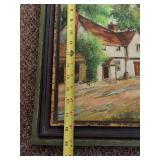 Vintage Oil Painting Signed Countryside Scene Framed