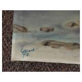 Vintage Landscape Painting Oland Signed 1961