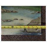 Vintage Landscape Painting Oland Signed 1961