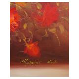 Robert Cox Oil Painting - Large Floral Red Roses