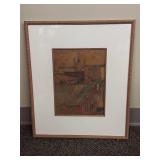 Framed Watercolor Painting Signed 