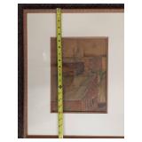 Framed Watercolor Painting Signed 